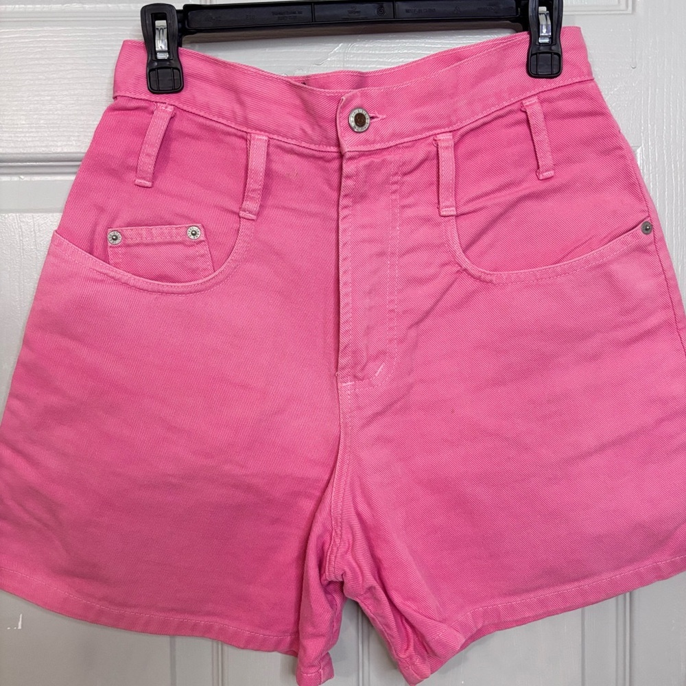 Vintage Steel Jeans 80s 90s Y2K High Rise Pink Shorts sz 9 USA Bermudas EUC - Picture 4 of 12